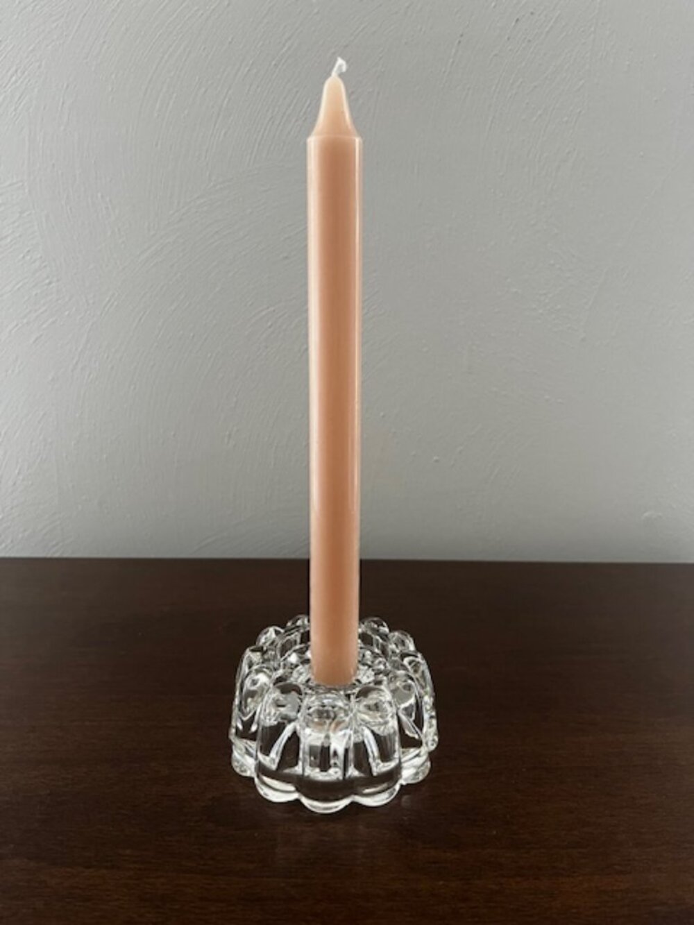 Clear Glass Taper Candle Holders - Set of 2 - Picture 3 of 6